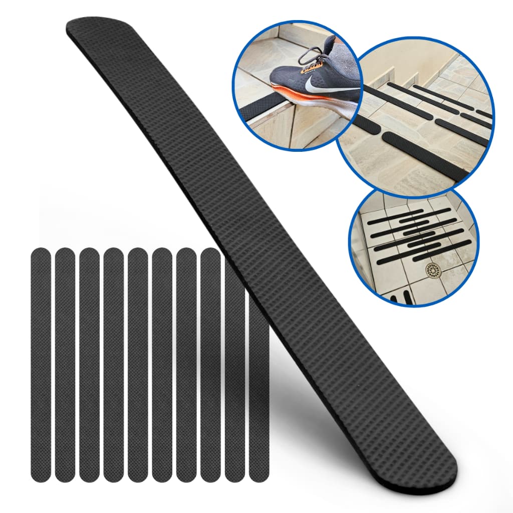 EVA Fita Para Piso Antiderrapante Escadas Piso Banheiro Adesivo Aprova D'agua - 10 Tiras