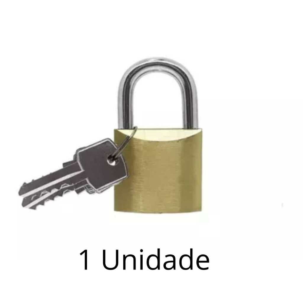 Cadeado Pequeno 20mm Para Malas Bolsa Janelas Com 2 Chaves 1,3,6,12 Unidades