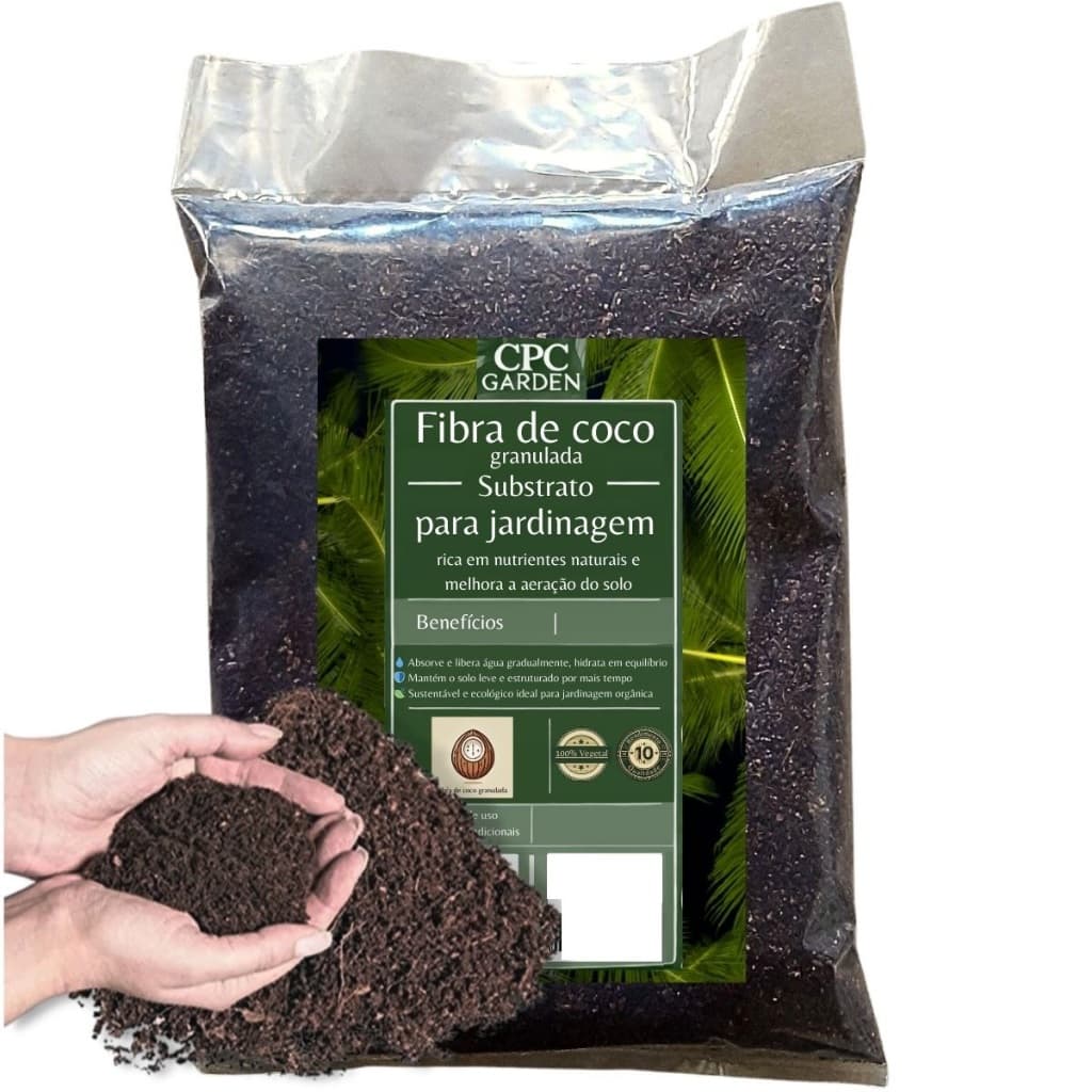 Fibra de Coco Granulada Premium Para Substrato CPC Garden