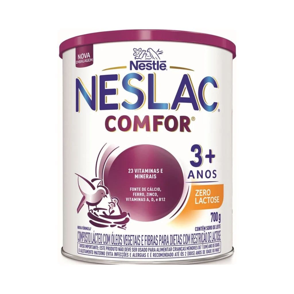Composto Lácteo Neslac Comfor Zero Lactose 700g – Nutrição Completa para o Desenvolvimento Infantil