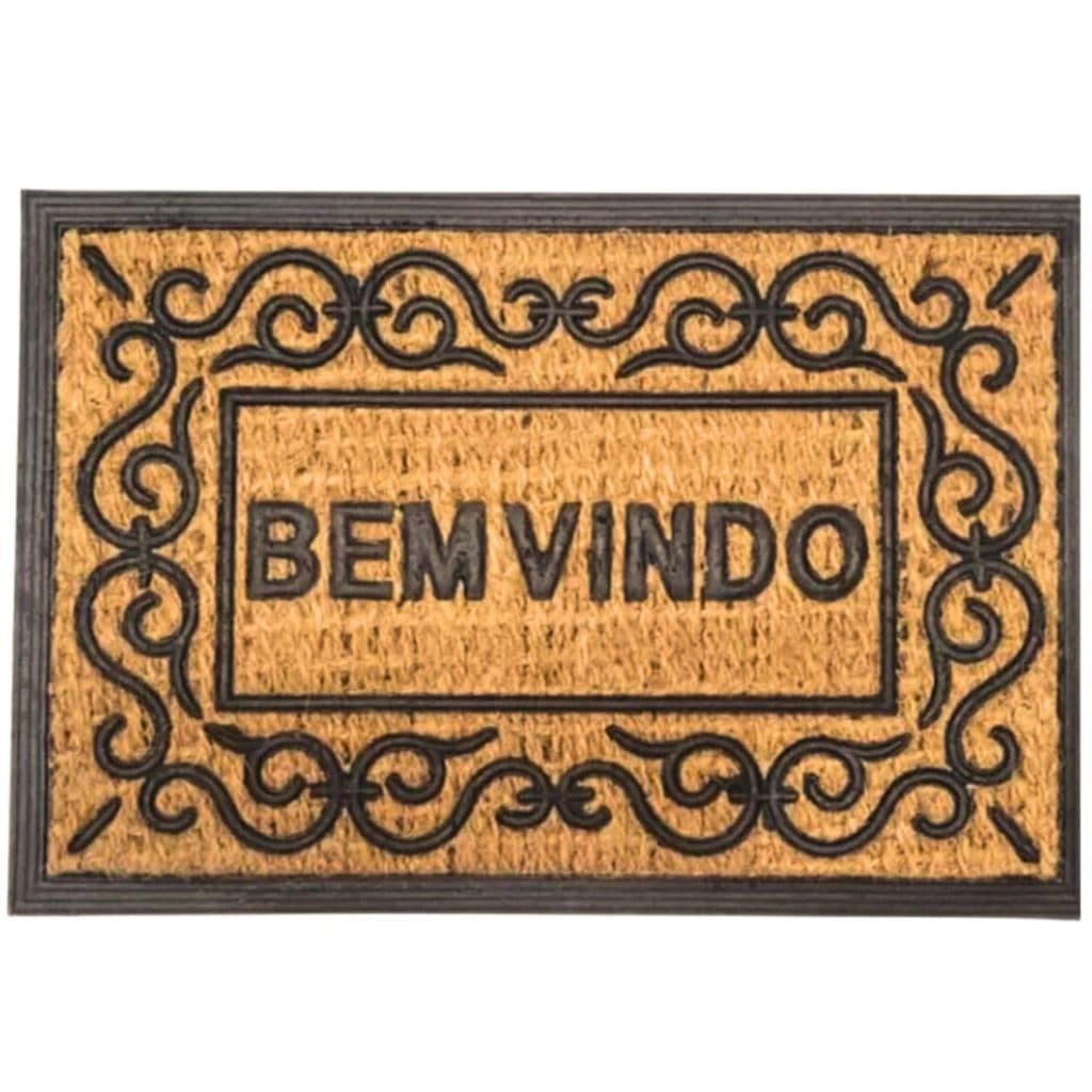 Capacho Porta Entrada 40x60 Tapete Com Base Antiderrapante Emborrachada Casa Escritório