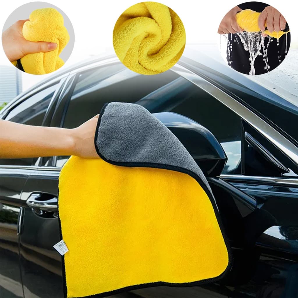 KIT Flanela Microfibra Toalha Pano Multifuncional Dupla CamadaToalha Pano