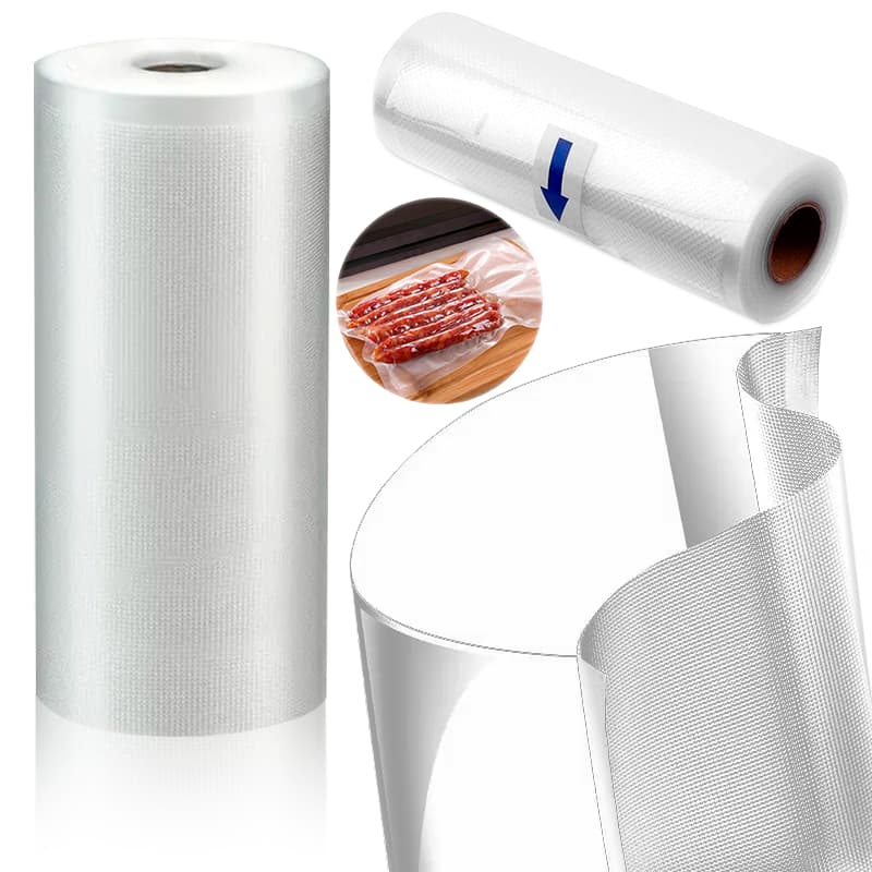 Rolo Bobina De Saco Para Seladora A Vácuo Ranhuras 25cm X 5m Embalagem de Alimentos Seladores