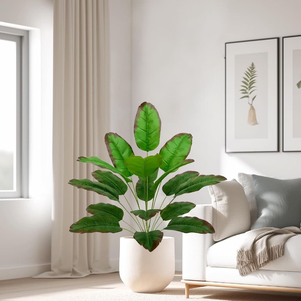 18 folhas de bananeira decoração de plantas artificiais