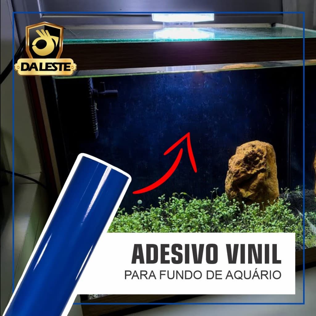 Fundo De Aquário Adesivo Vinil Preto OU Azul Royal Diversos Tamanhos