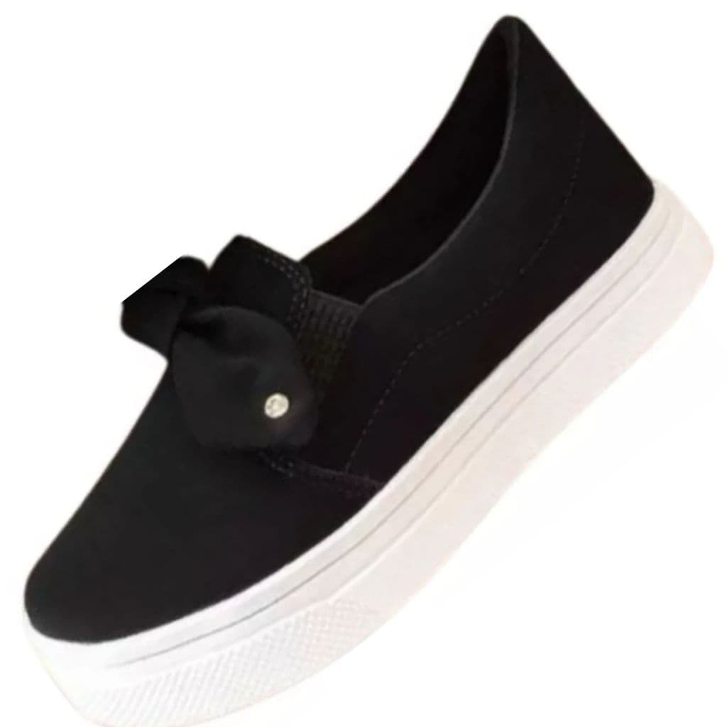 Tênis Feminino Laço Casual Confortavel Slip ons