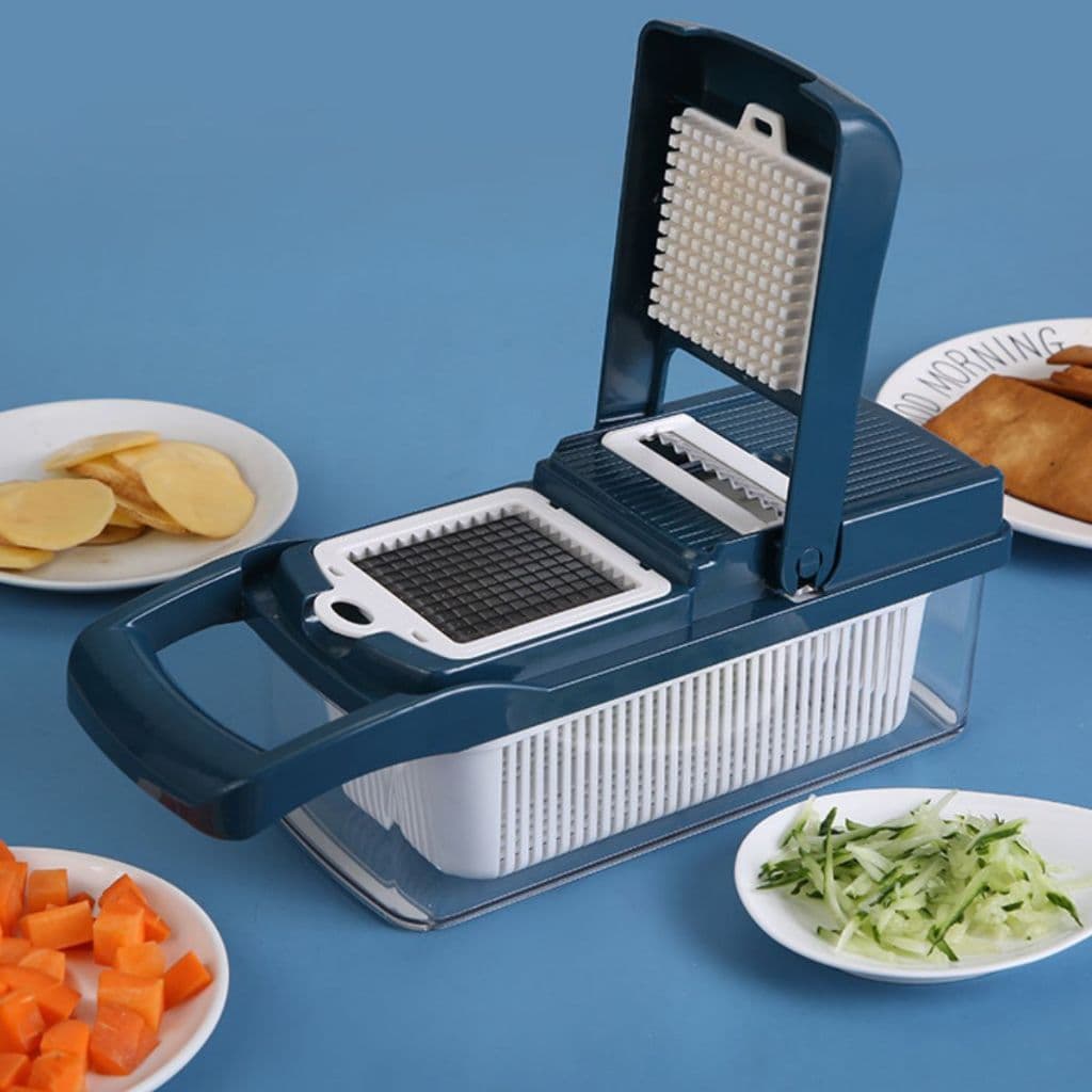 Cortador Multi Fatiador De Alimentos Frutas e Verduras Utensílio de Cozinha Marca IKAZA