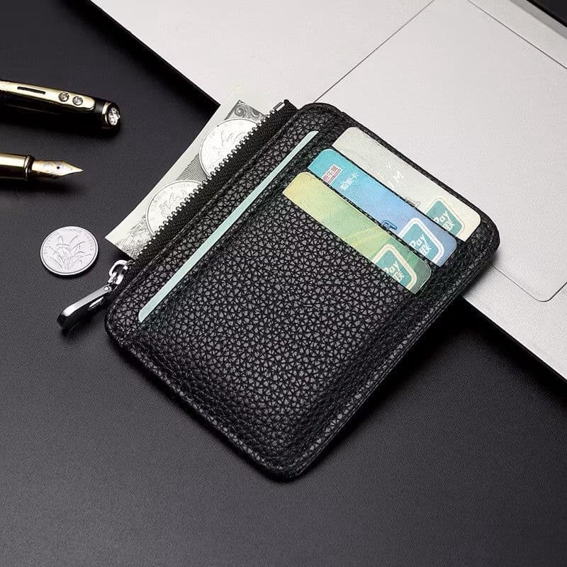 Porta Cartão 3 em 1 Unissex Couro Sintético com Ziper Porta Cartao, Moeda, Documentos 8071