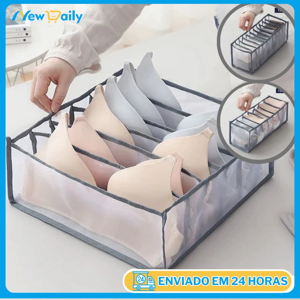 Organizador de gaveta para Peças íntimas Meias Sutiã Caixa Dobrável SN-13/SN-14/SN-15
