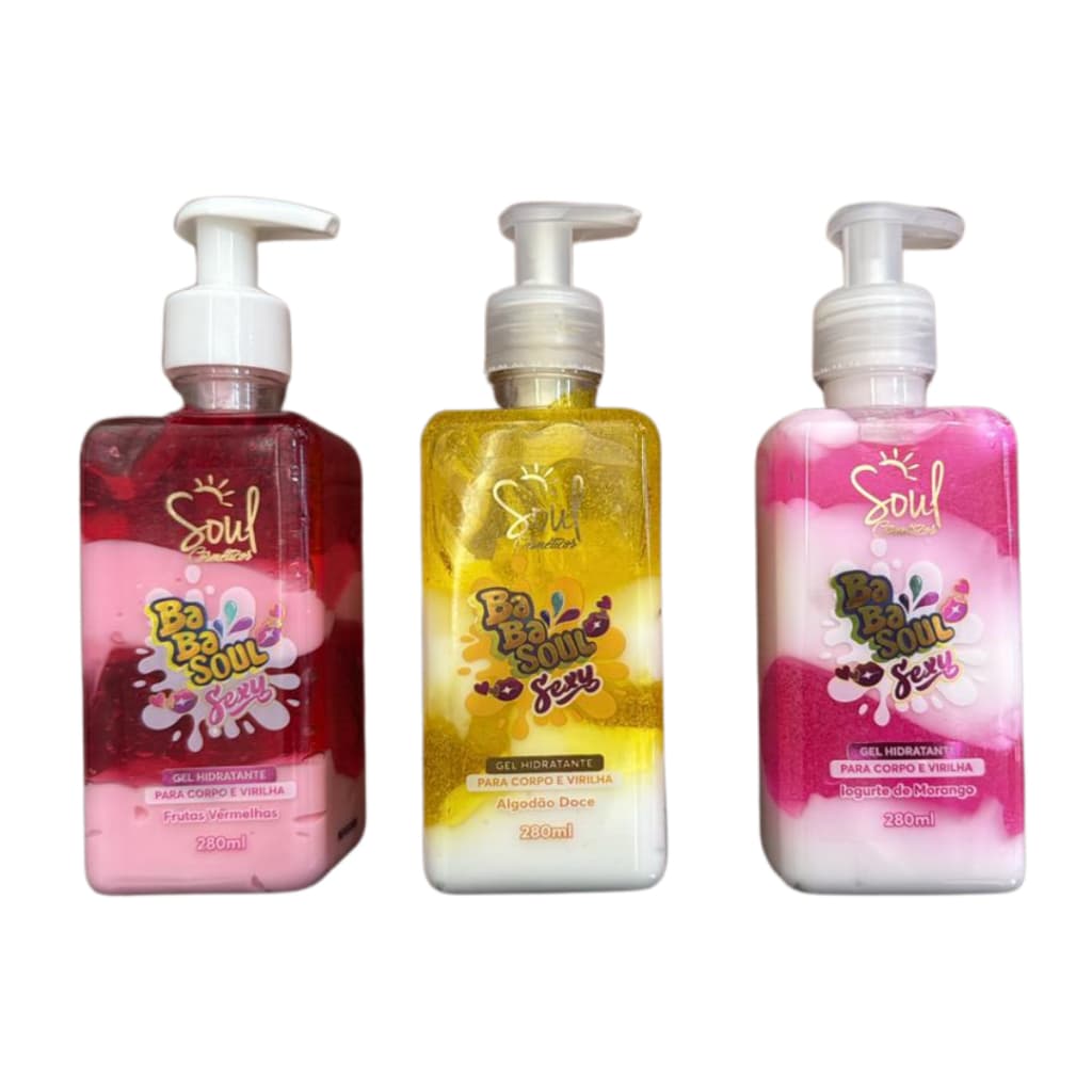 Kit 2 Gel Hidratante Corporal Creme para Virilha Babasoul Blow Soul Cosméticos