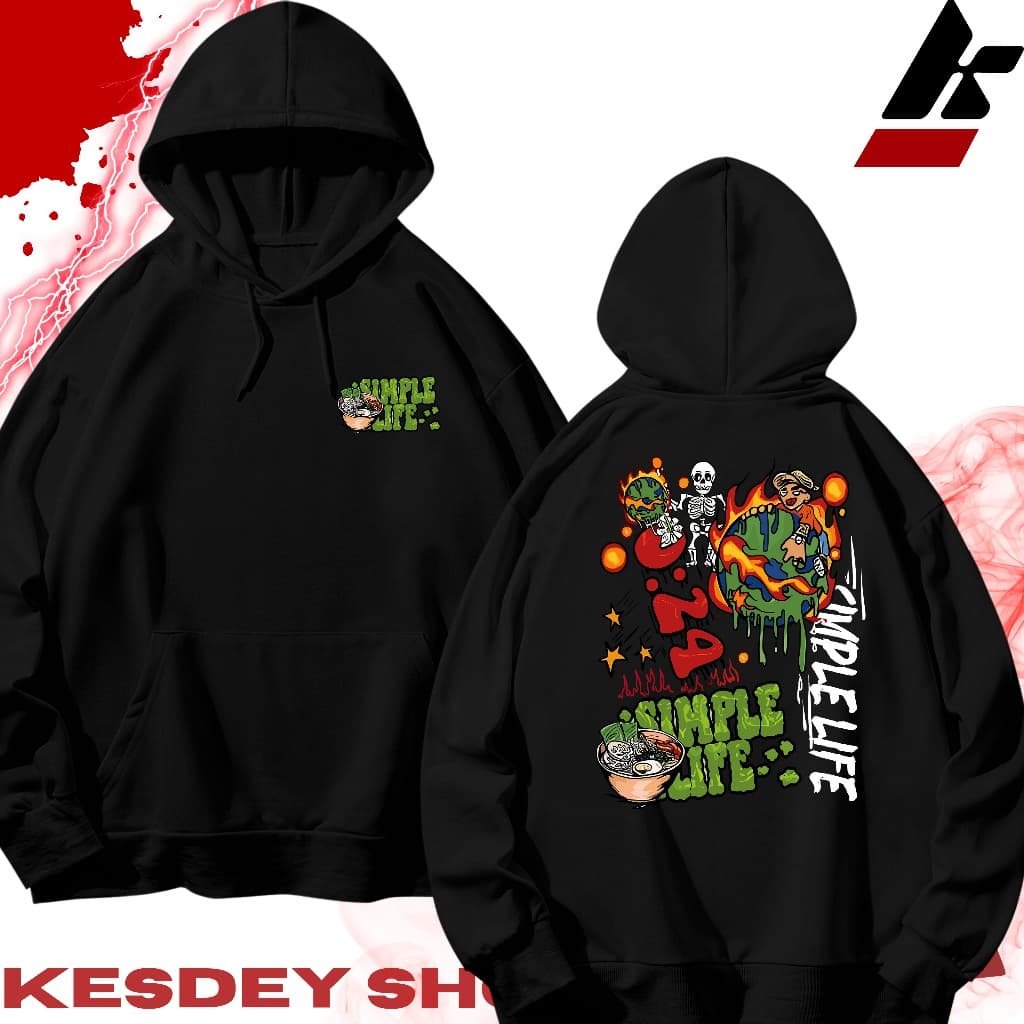 MOLETOM UNISSEX STREETWEAR PERSONALIZADA ESTAMPA DESENHO SIMPLE LIFE