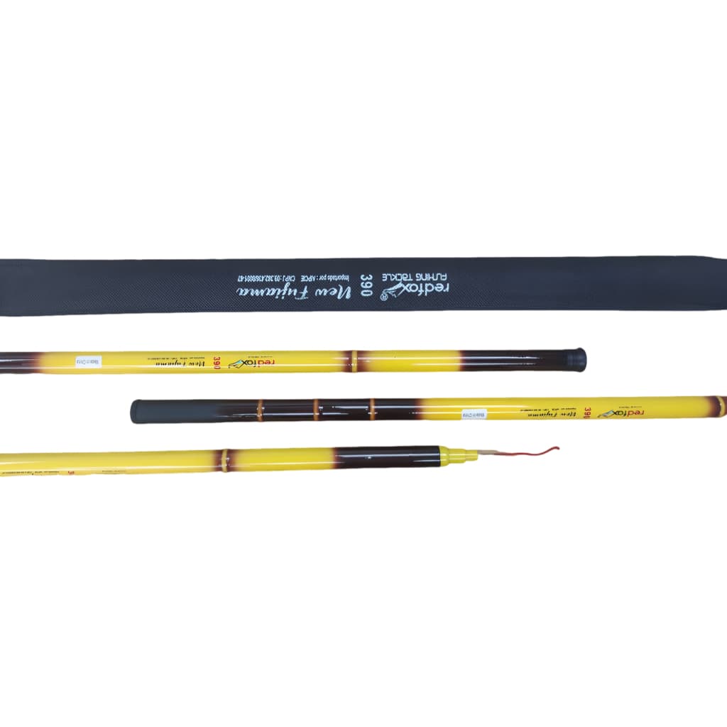 Kit 3 Varas Telescópicas RedFox Fujiama– 65% Carbono, Resistência Profissional (1,80m a 5,00m)