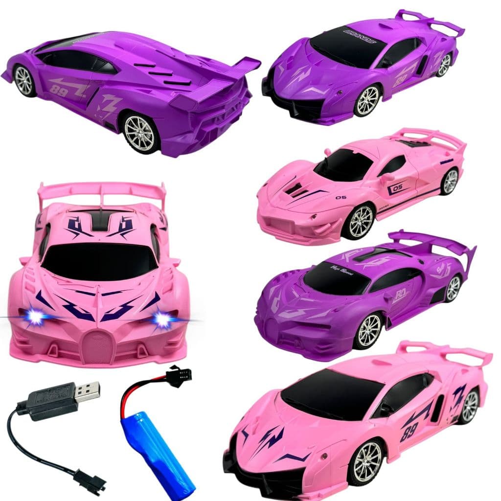Carrinho De Controle Remoto Recarregável Ferrari Rosa Menina