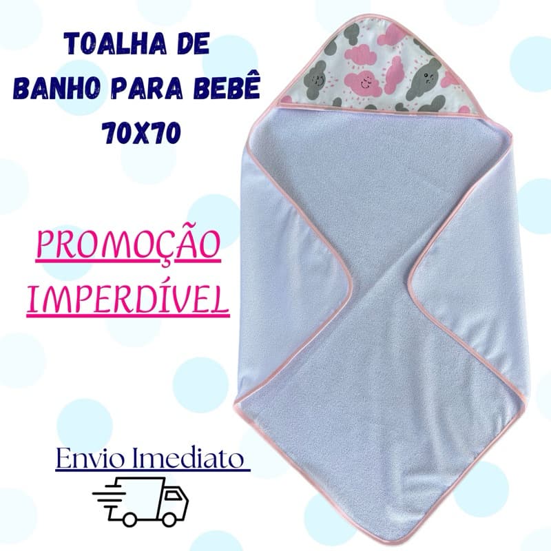 Toalha de banho para bebê Toalha de Banho infantil 70x70 cm Menina Menino