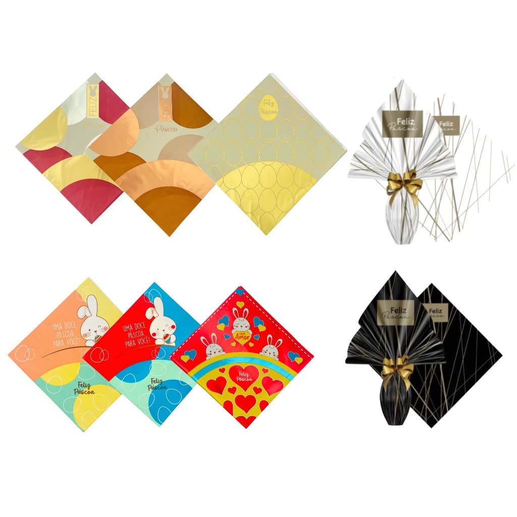 Saco Pratik para Ovo de Páscoa 34x34cm – Embalagem para Ovos até 350g