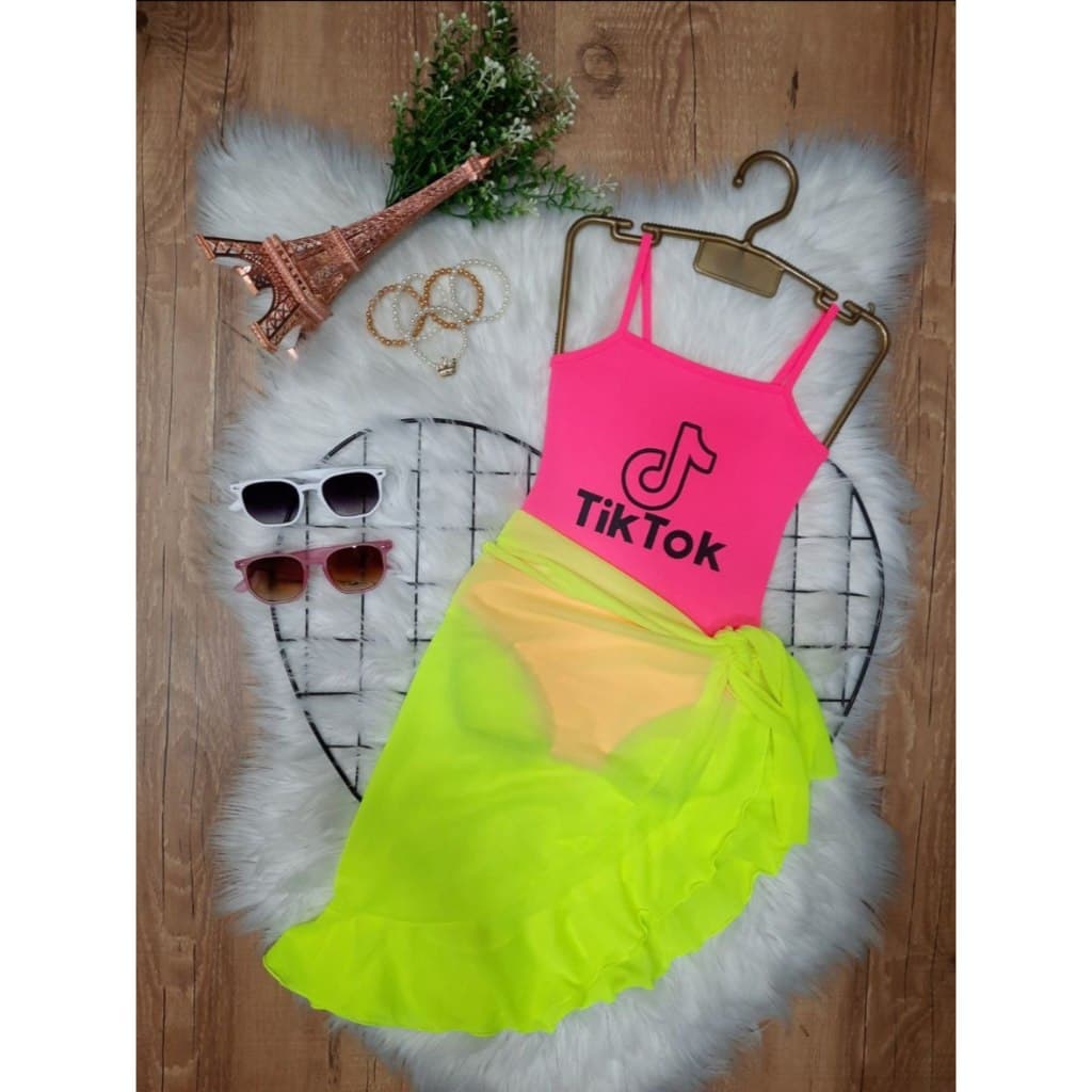 Saida de praia infantil blogueirinha/ Moda praia