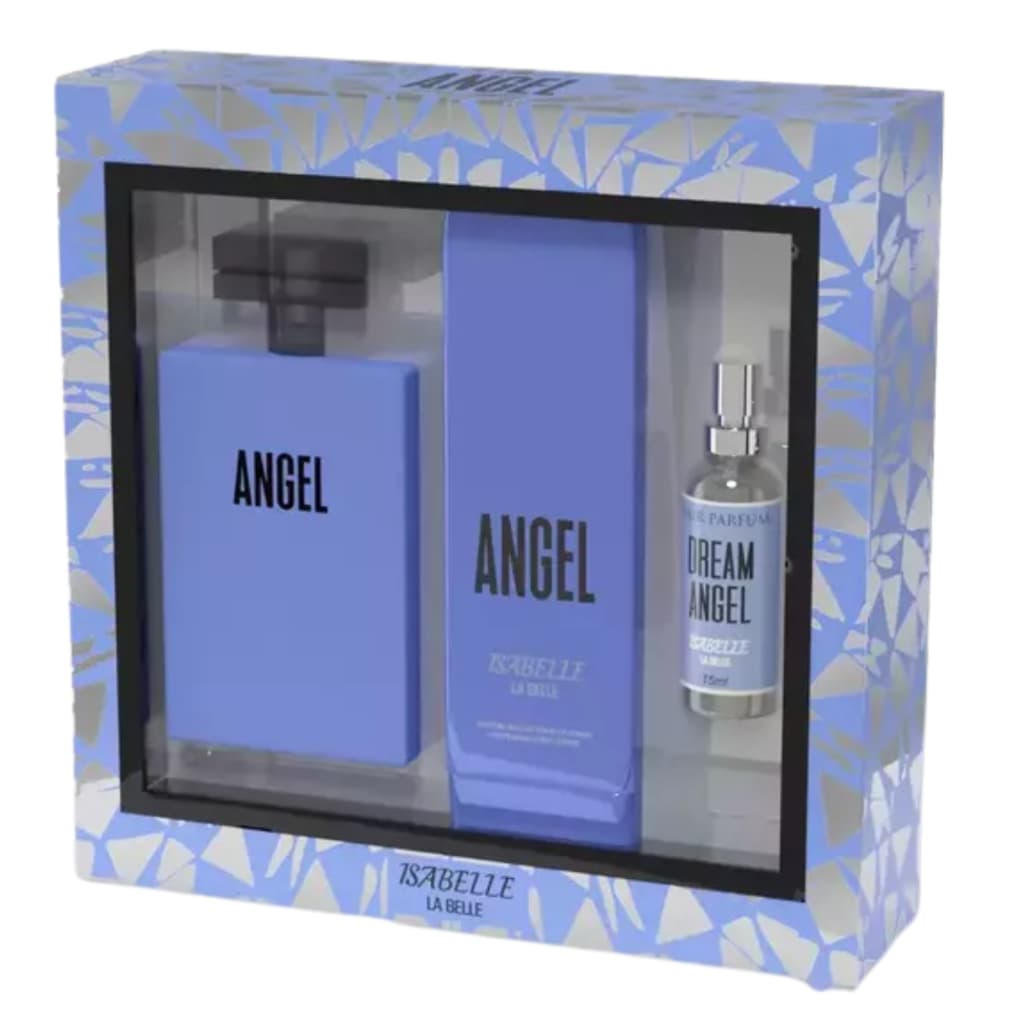 Creme Hidratante Angel Isabelle la Belle + Perfume Angel 100ml + Perfume Angel Para Bolso 15ml