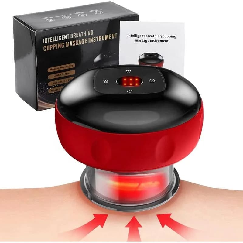 Massageador Elétrico Com 6 Níveis de Sucção Inteligente Cupping Massagem Vacuoterapia