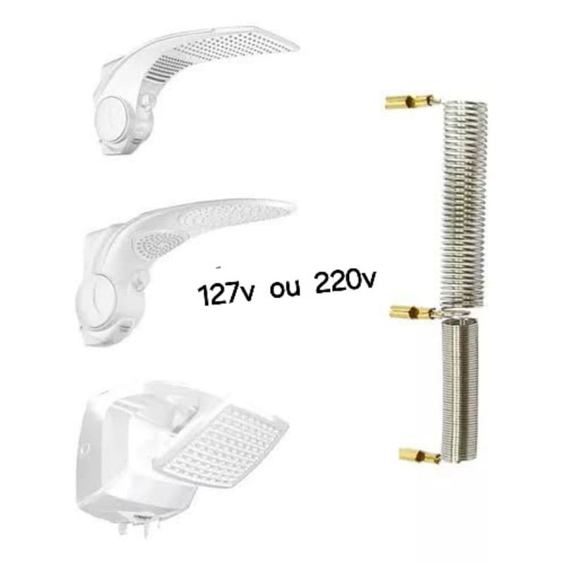 1 unidade Resistência Duo Shower, Quadra e Futura 5.500W 127v ou 7500w 220V para chuveiro Lo renzetti