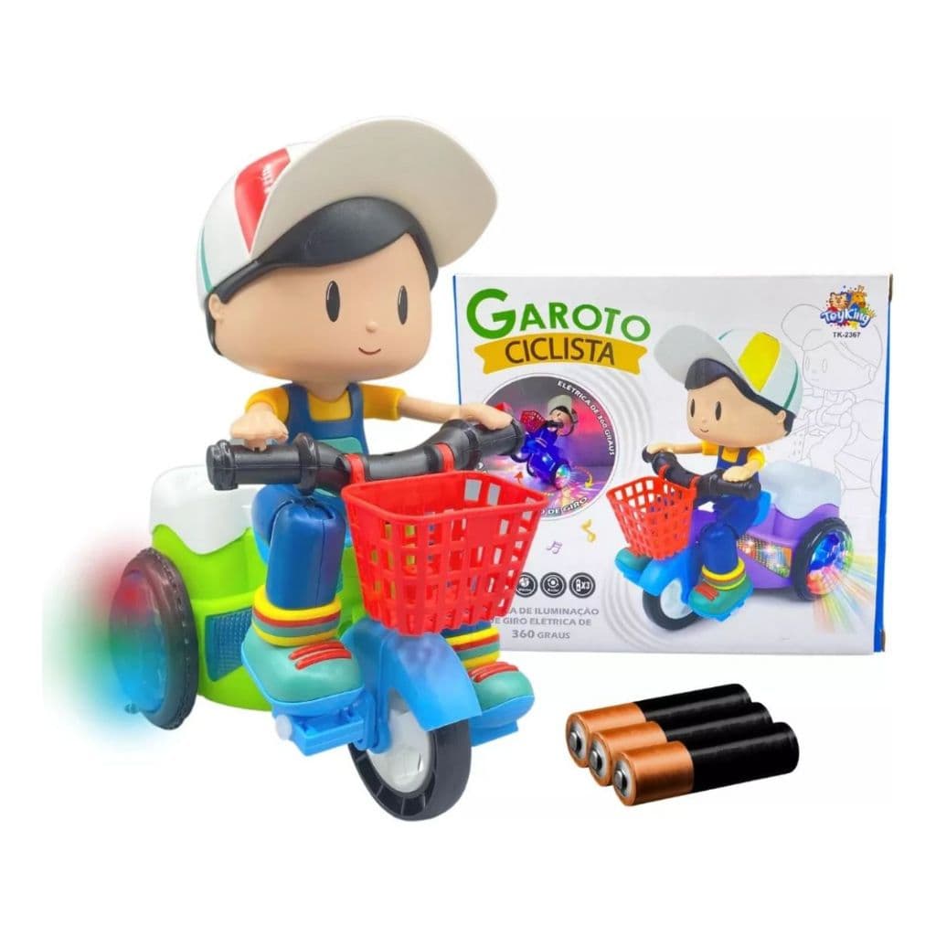 Boneco Impina Bicicleta Triciclo Musical Som Luz Crianças
