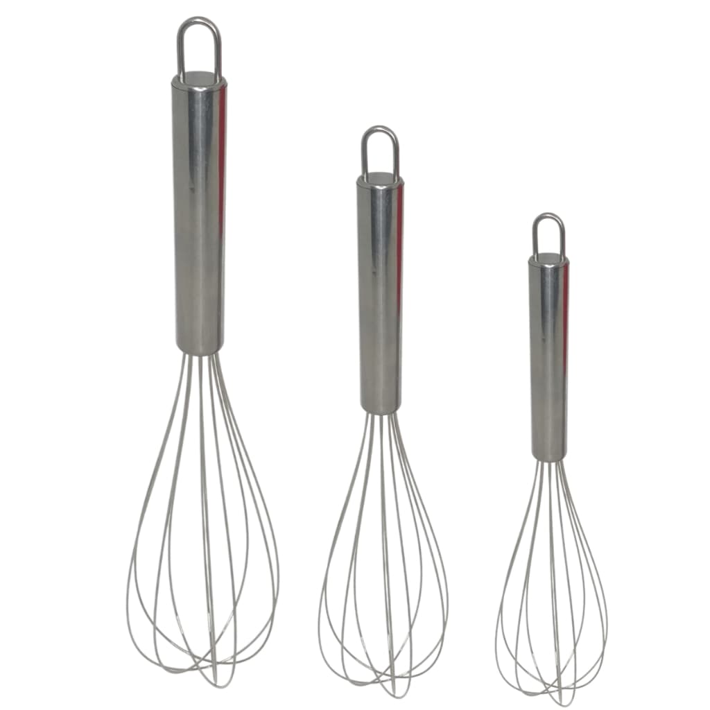 fue profissional  batedor de ovos inox fouet reforçado 3 peças