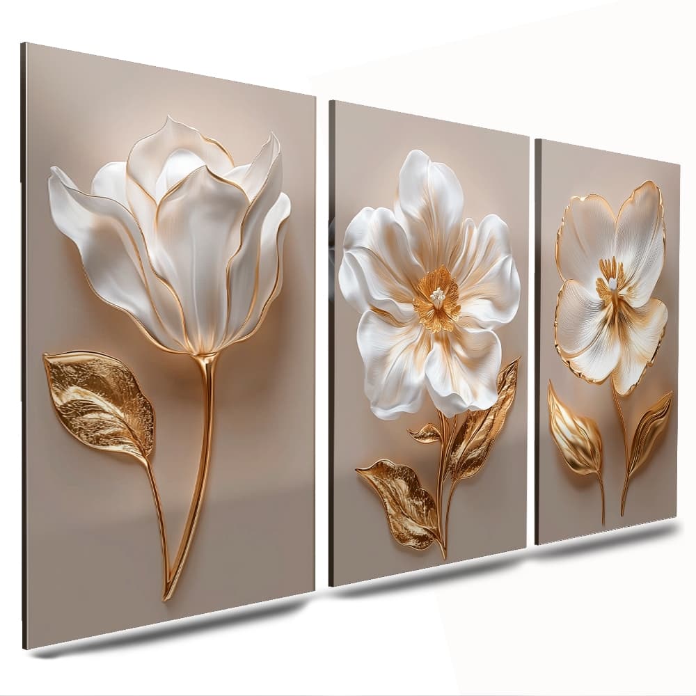 red quadros decorativos mdf  flor flores branca sala quarto cozinha escritorio