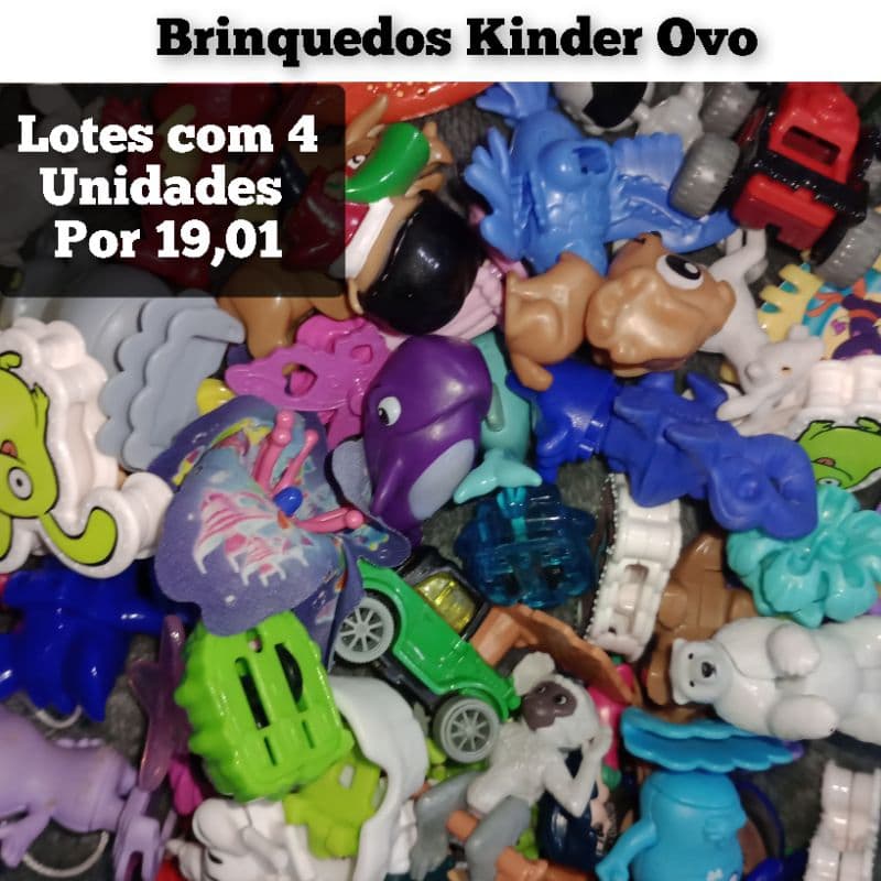 Brinquedos Kinder Ovo kits com 4 unidades