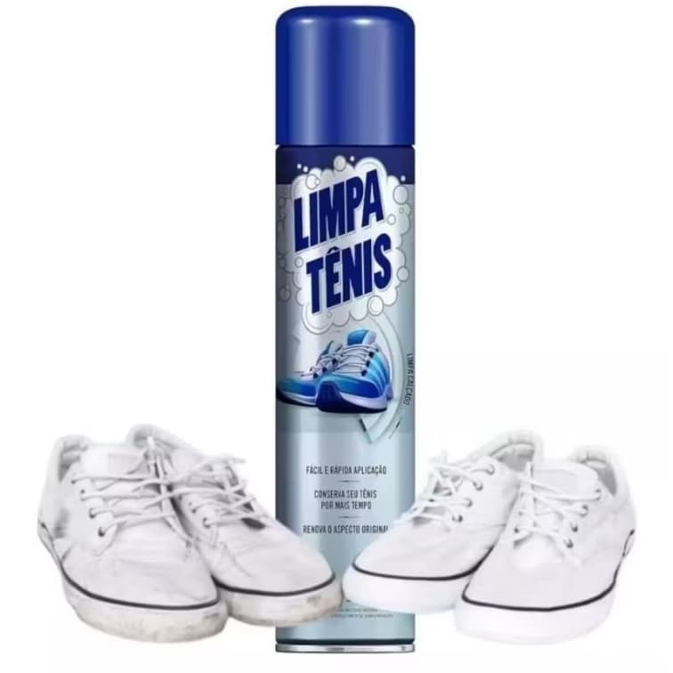 Limpa Tênis rápido fácil aplicação espuma limpeza Premium