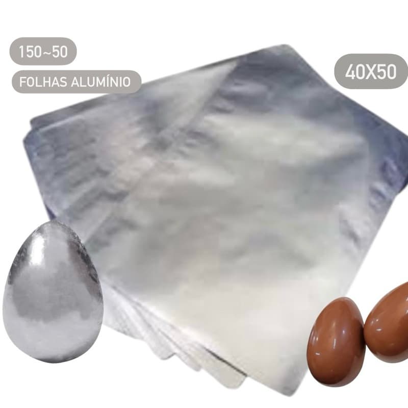 50~150 folha embalagem para ovo de páscoa folha chumbo 40x50 alumínio (CHOCO)