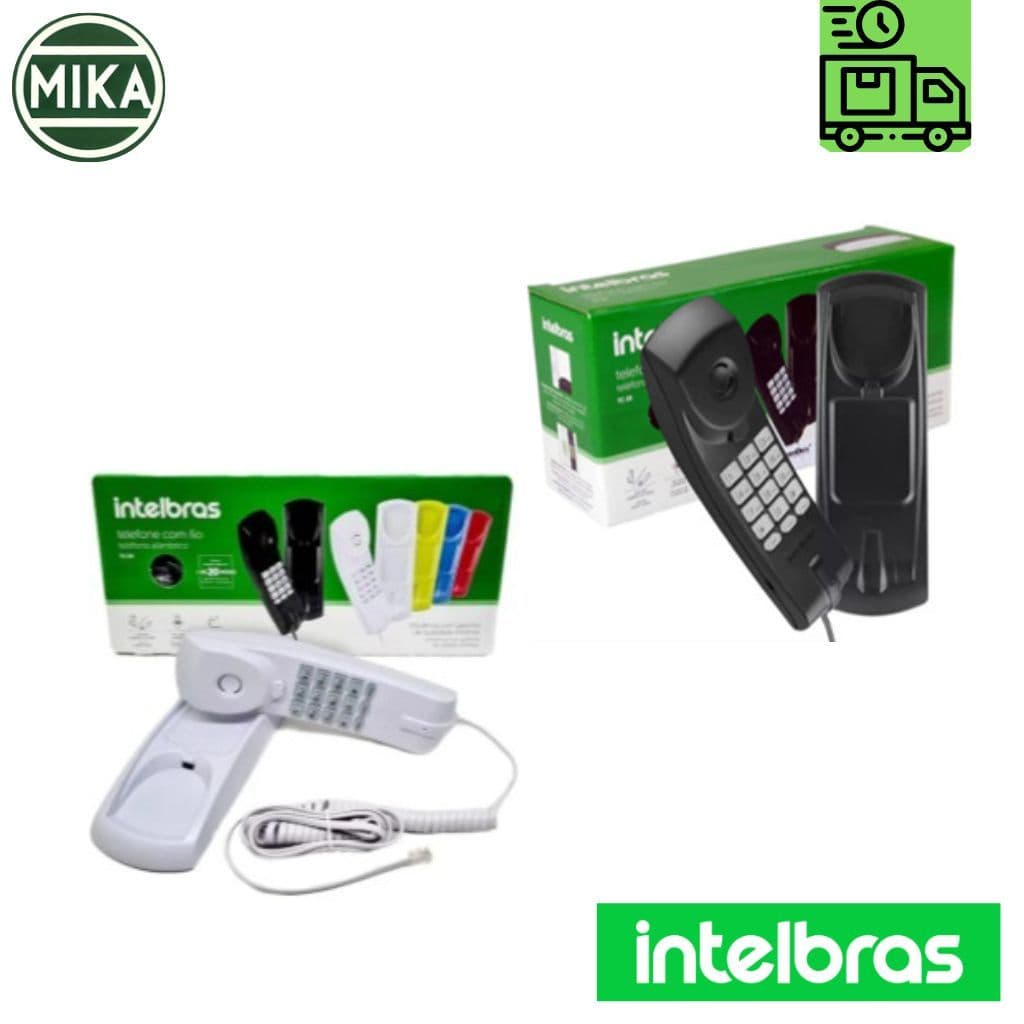TELEFONE COM FIO TC 20 INTELBRAS BRANCO E PRETO