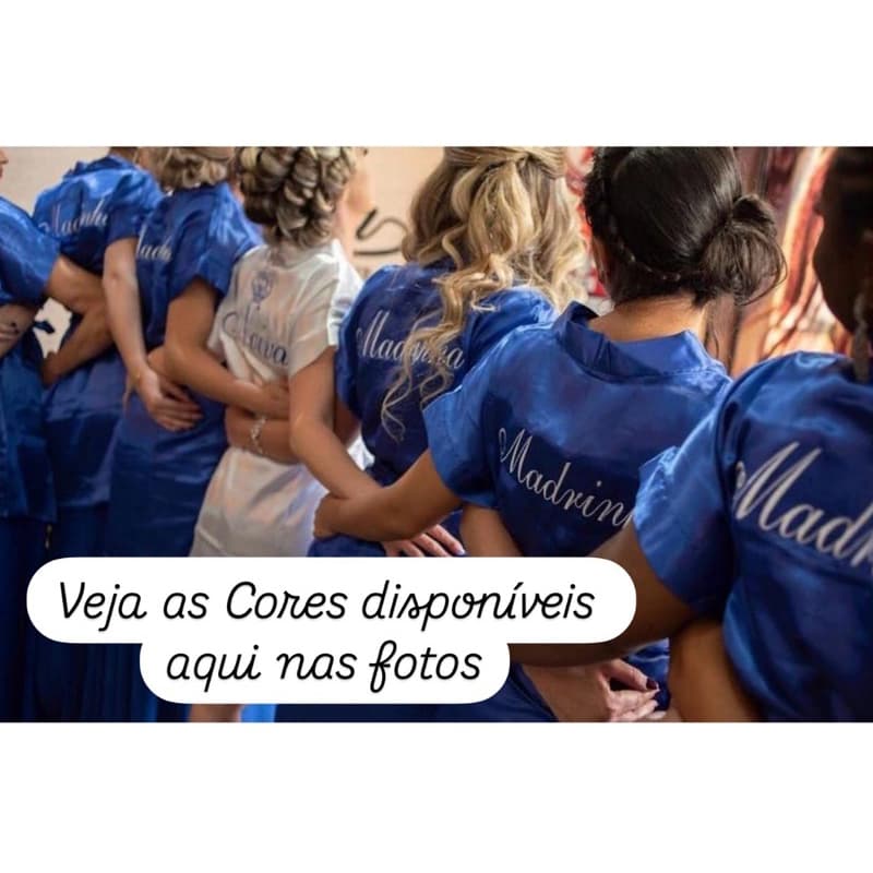 Robe De Cetim Bordado Madrinha Roupão Hobby Casamento *Leia a descrição antes de efetuar a compra*