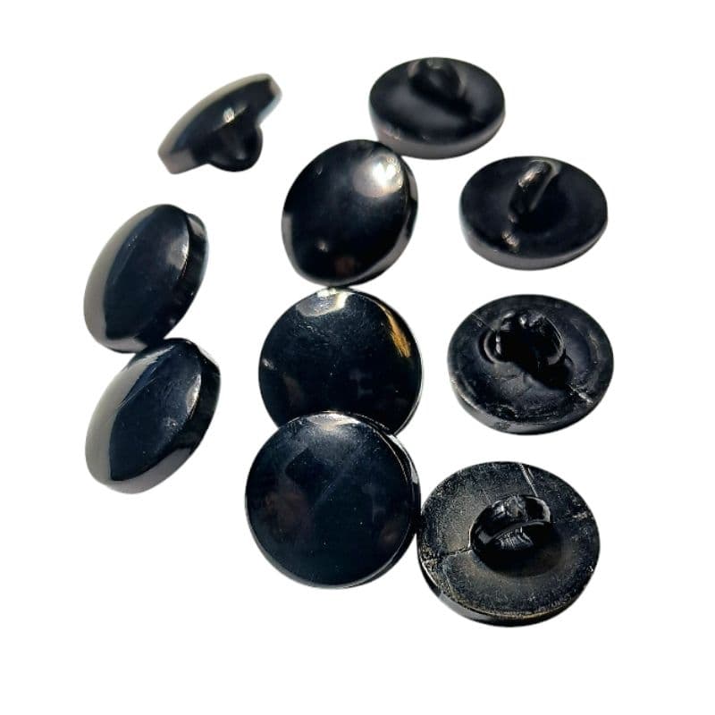 Botão  Reto Preto e Branco 20 unidades