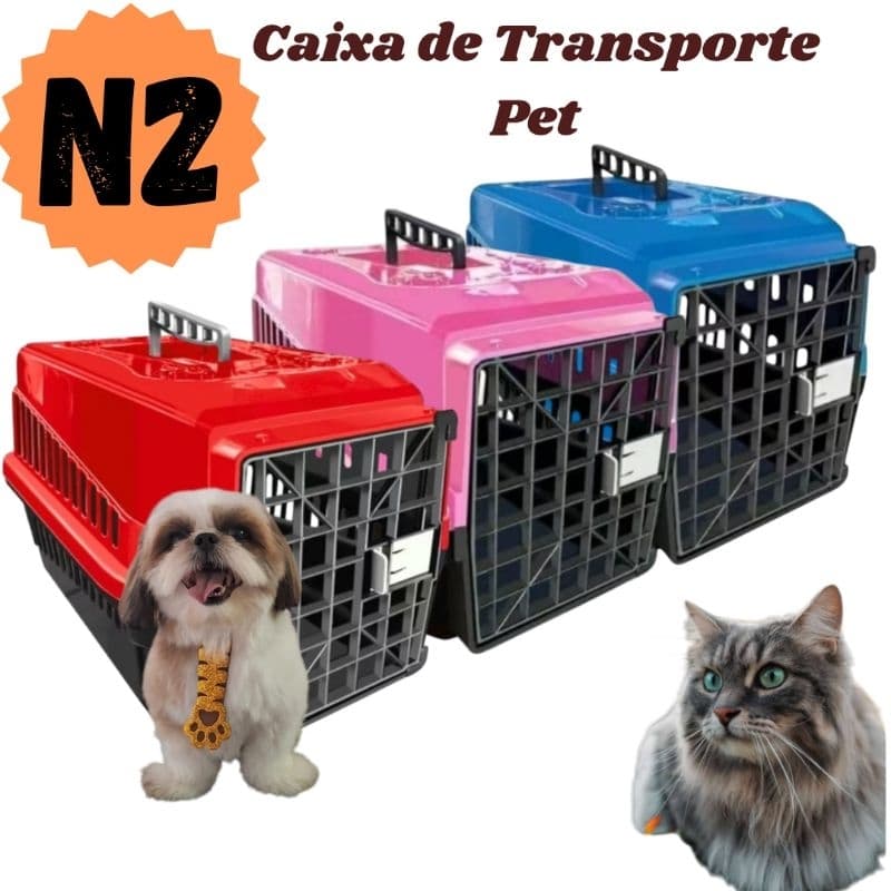 Caixa De Transporte Pet Gato e Cachorro N2 Pequeno MP Para Pet