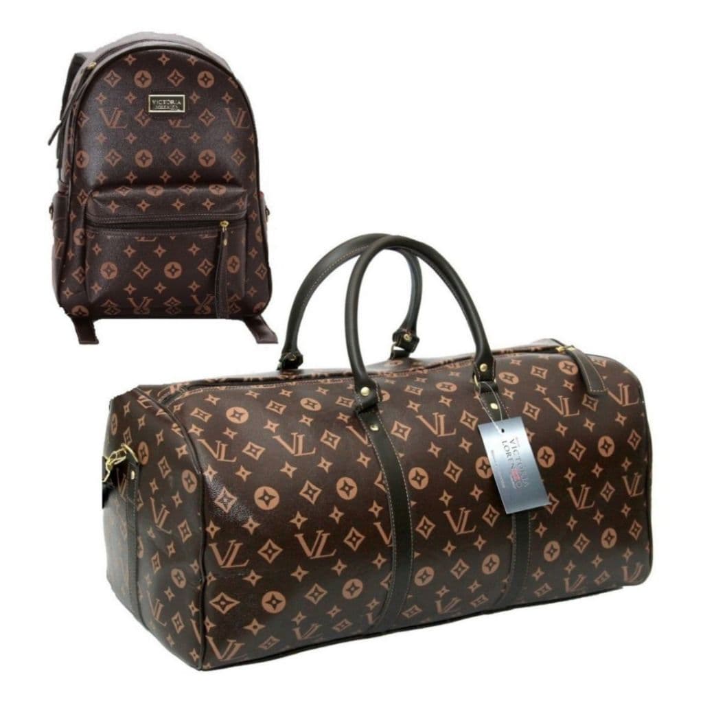 Kit Bolsas LETRA Feminina Masculina Combo Mala + Mochila