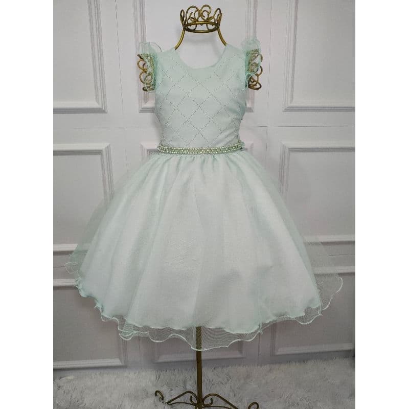Vestido Infantil Brilho 4 ao 12 Para Aniversários, Casamentos e Ensaios Fotográficos