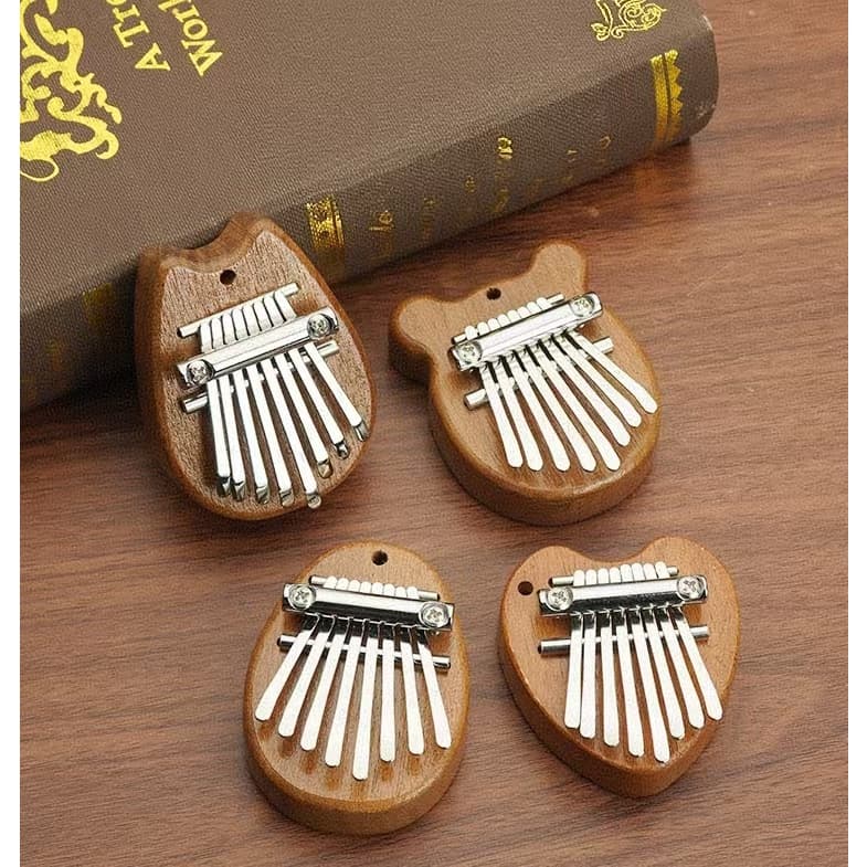 8 Teclas kalimba mini Polegar Piano Acústico Dedo Instrumento Musical Sapele Wood