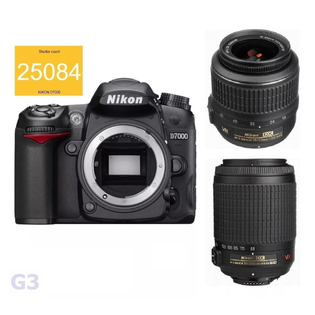 Nikon D7000 (25k) + 18-55mm + 55-200mm Perfeita - G3 - X0p1