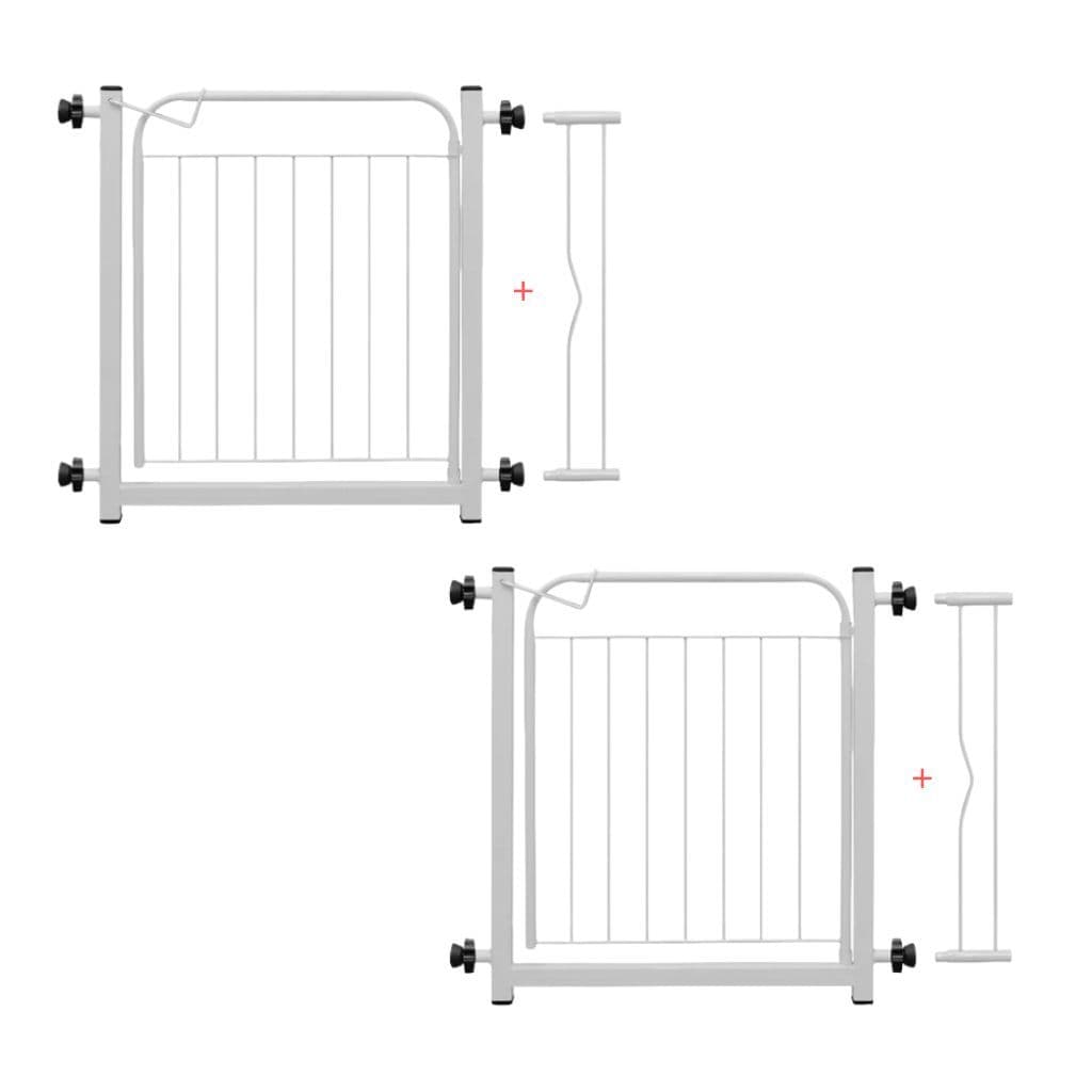 Kit 2 Portão pet Portãozinho para bebês e Pets Cercadinho 69/85CM + 1 Prolongador
