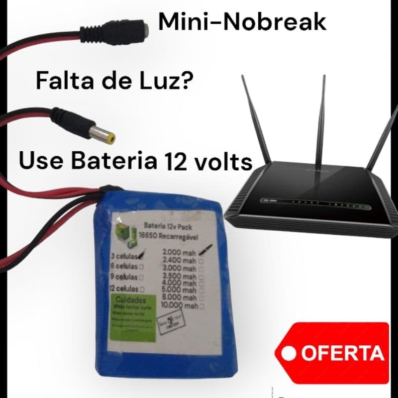 SALVA internet mini nobreak UPS 12 volts para modem ou roteador wireless OFERTA