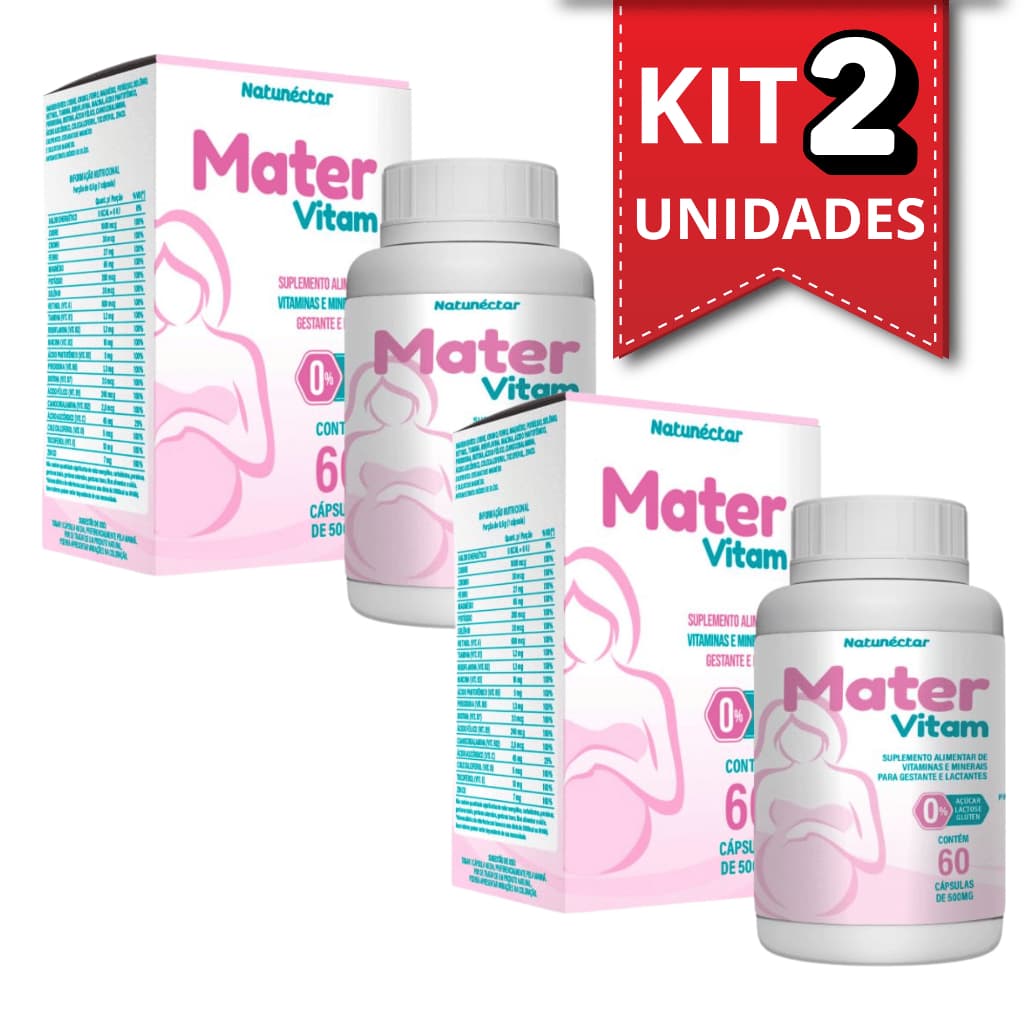 Natunéctar - Mater Vitam 120 Cápsulas Vitamina Gestante Lactante Gestante