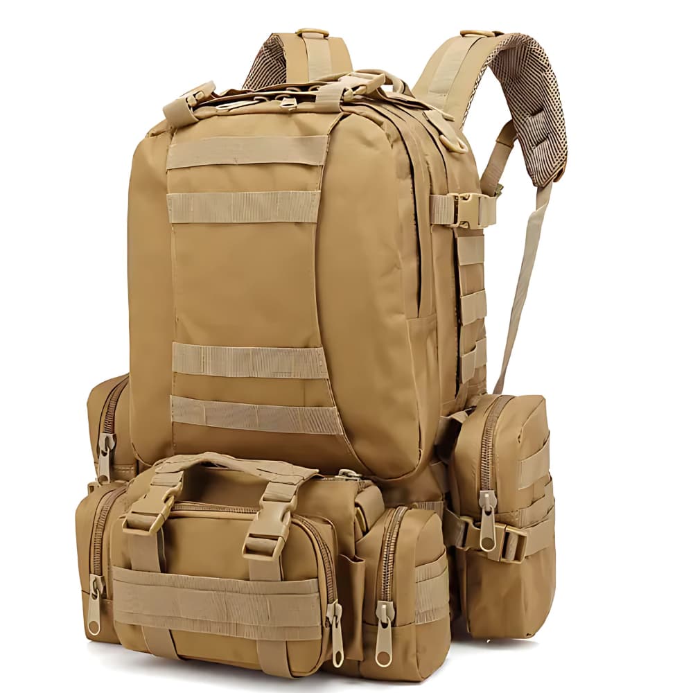 Mochila Tática 55l Com 3 Bolsas Táticas Impermeável E Resistente  POPYO