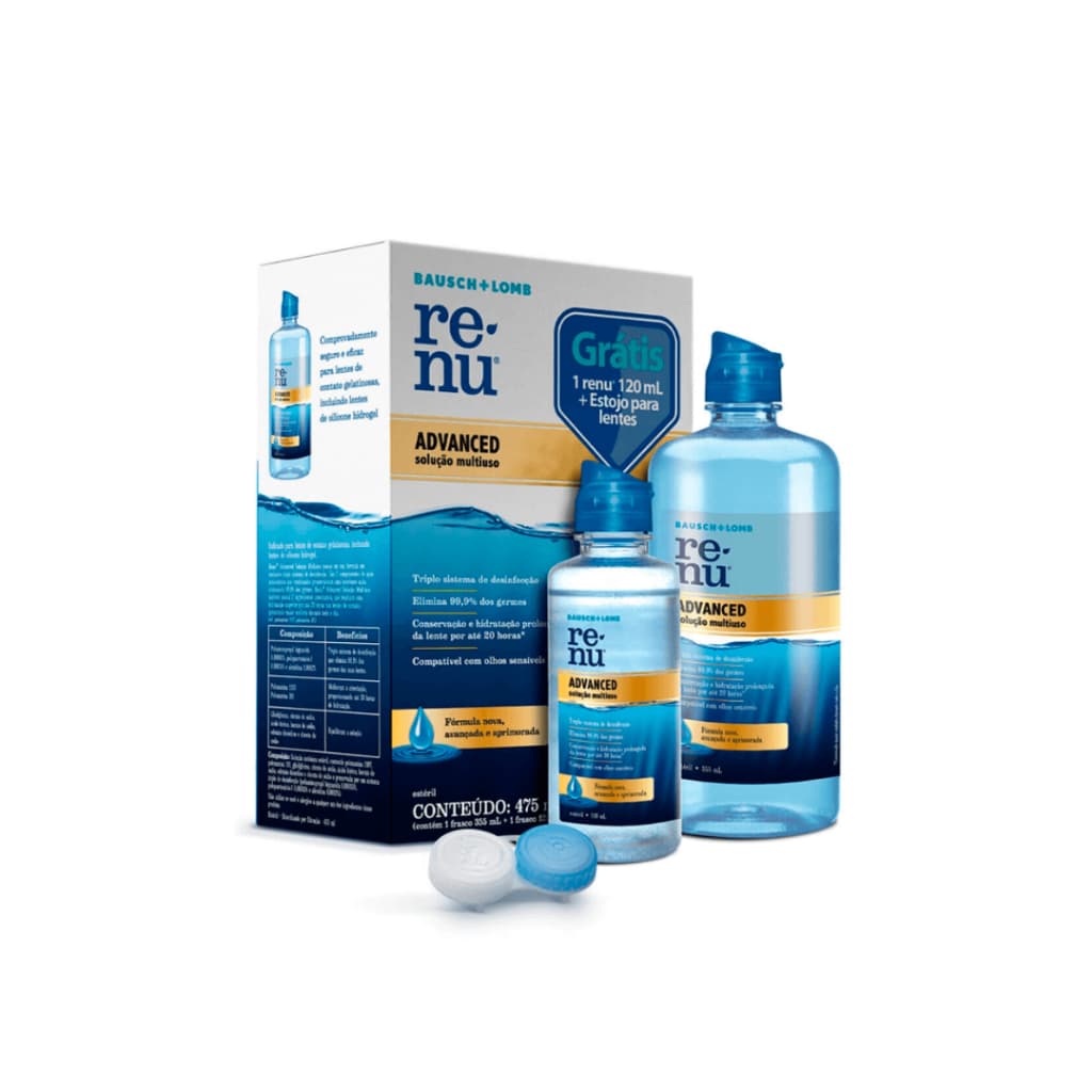 Kit Advanced Solução Limpeza Lentes De Contato Bausch