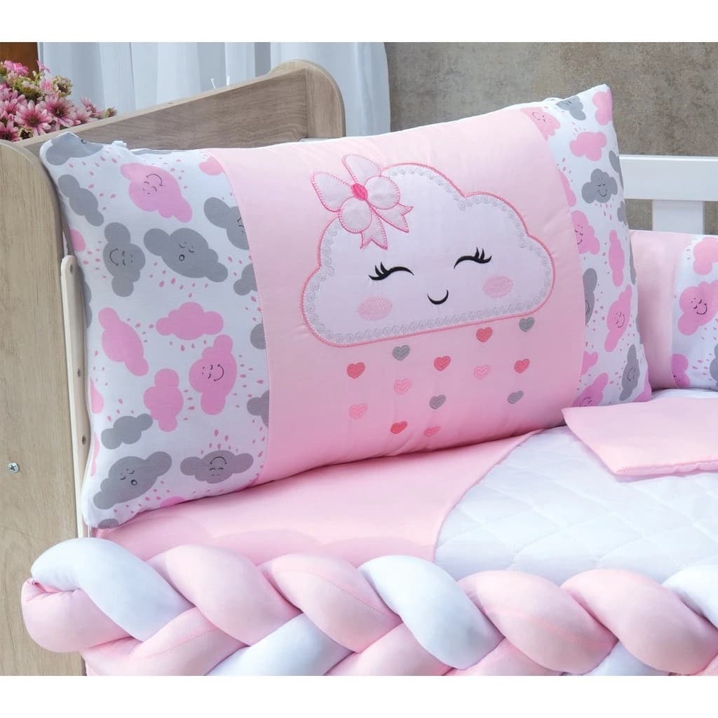 Kit Berço Menina 11 Peças Completo Padrão Americano