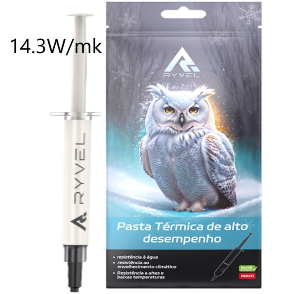 Pasta Térmica Gamer Ryvel 14.3w/mk 5g Cpu Ps3 Ps4  XBox  Smartfhone Premium Owl