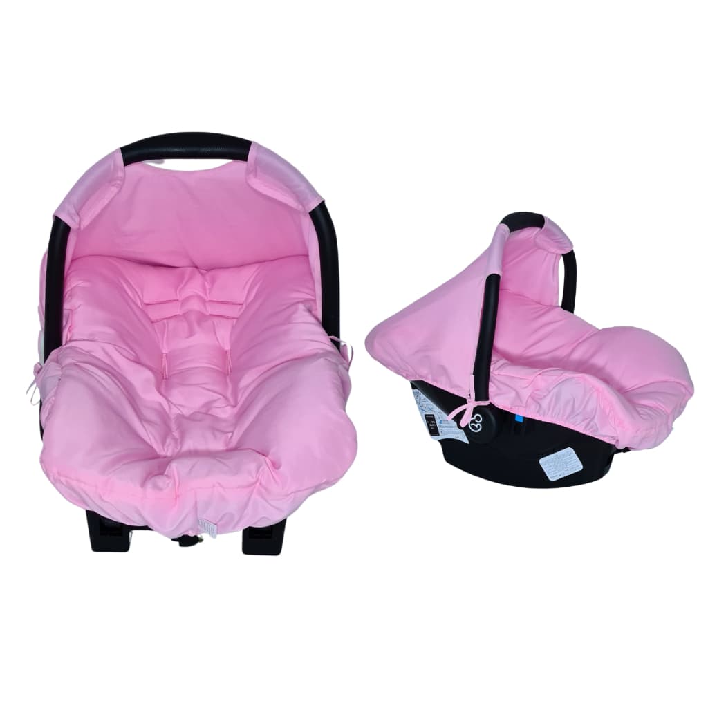 Capa Para Bebe Conforto Com Capota Protetora Em MicroPercal 200 Fios 2 Peças Acolchoada Macia