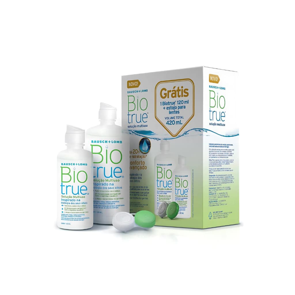 Kit Biotrue Solução Limpeza Lentes De Contato Bausch