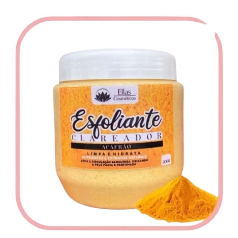 Esfoliante Clareador Rosto e Corpo Natural limpeza Profunda Anti manchas Ellas Cosméticos