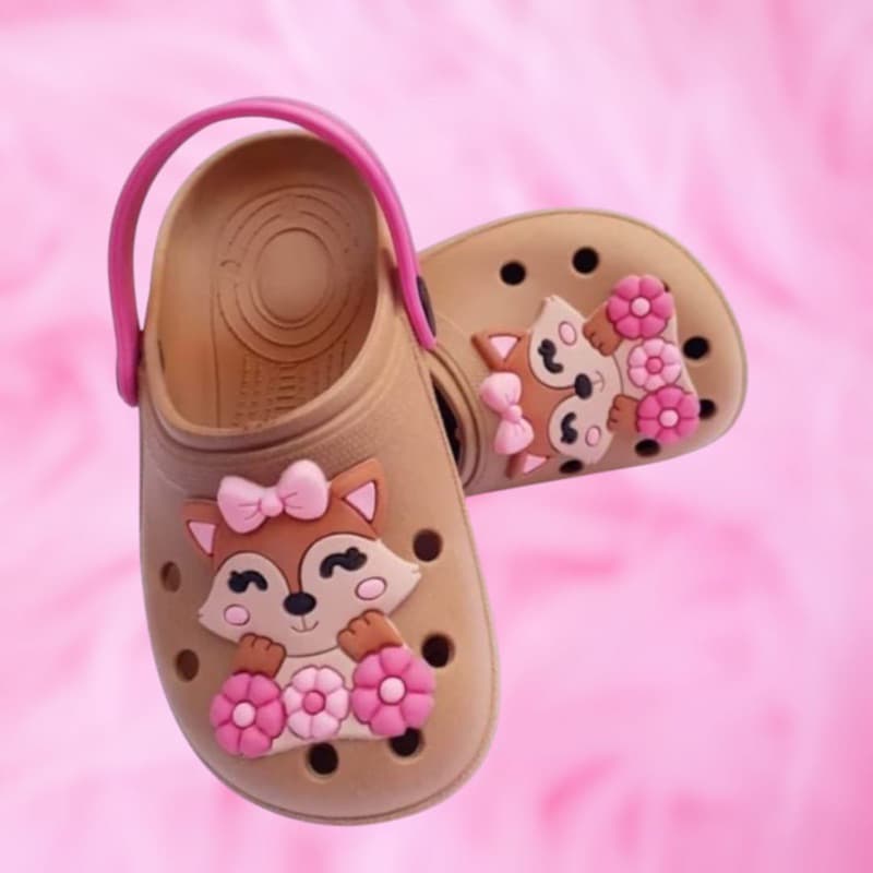 Sandália  para  meninas infantil Raposinha Papete confortável