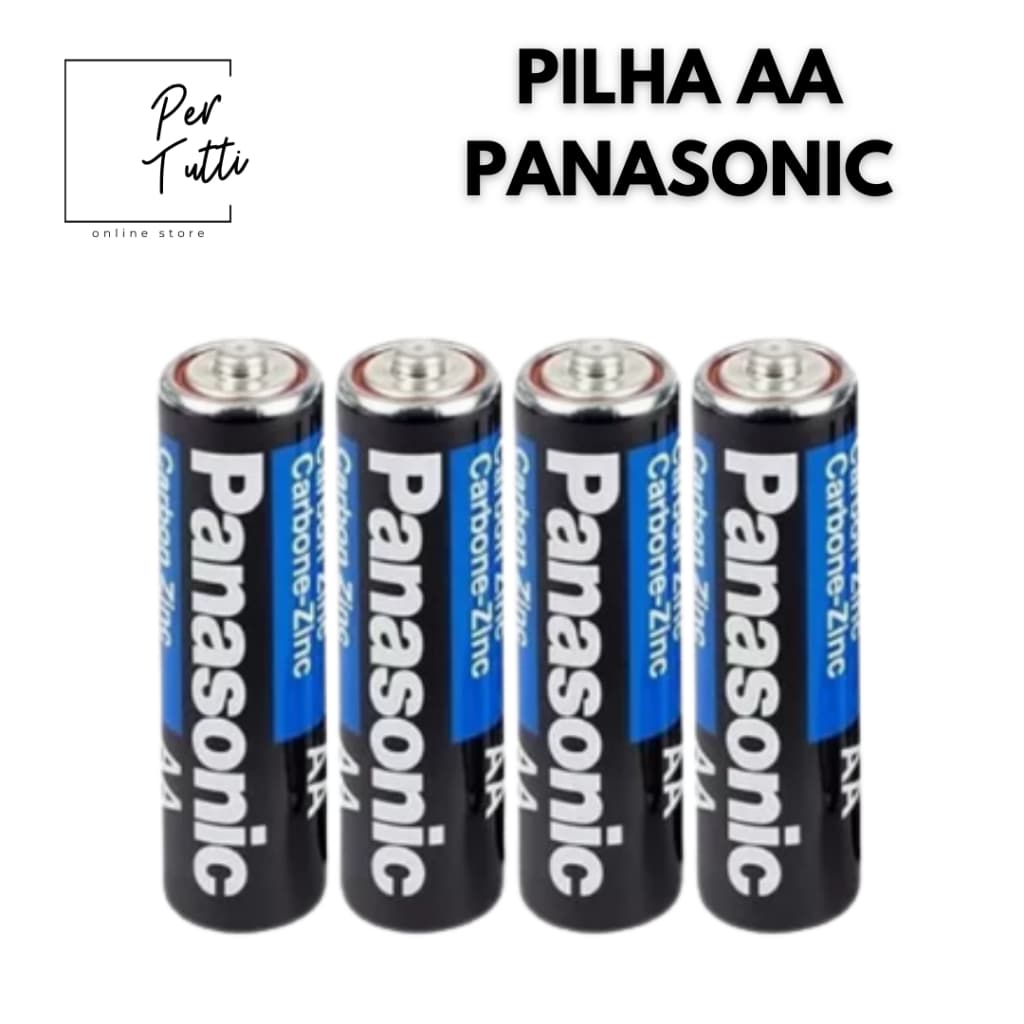 Pilha AA Panasonic Comum - Cartela com 4 Peças - Pilha Panasonic