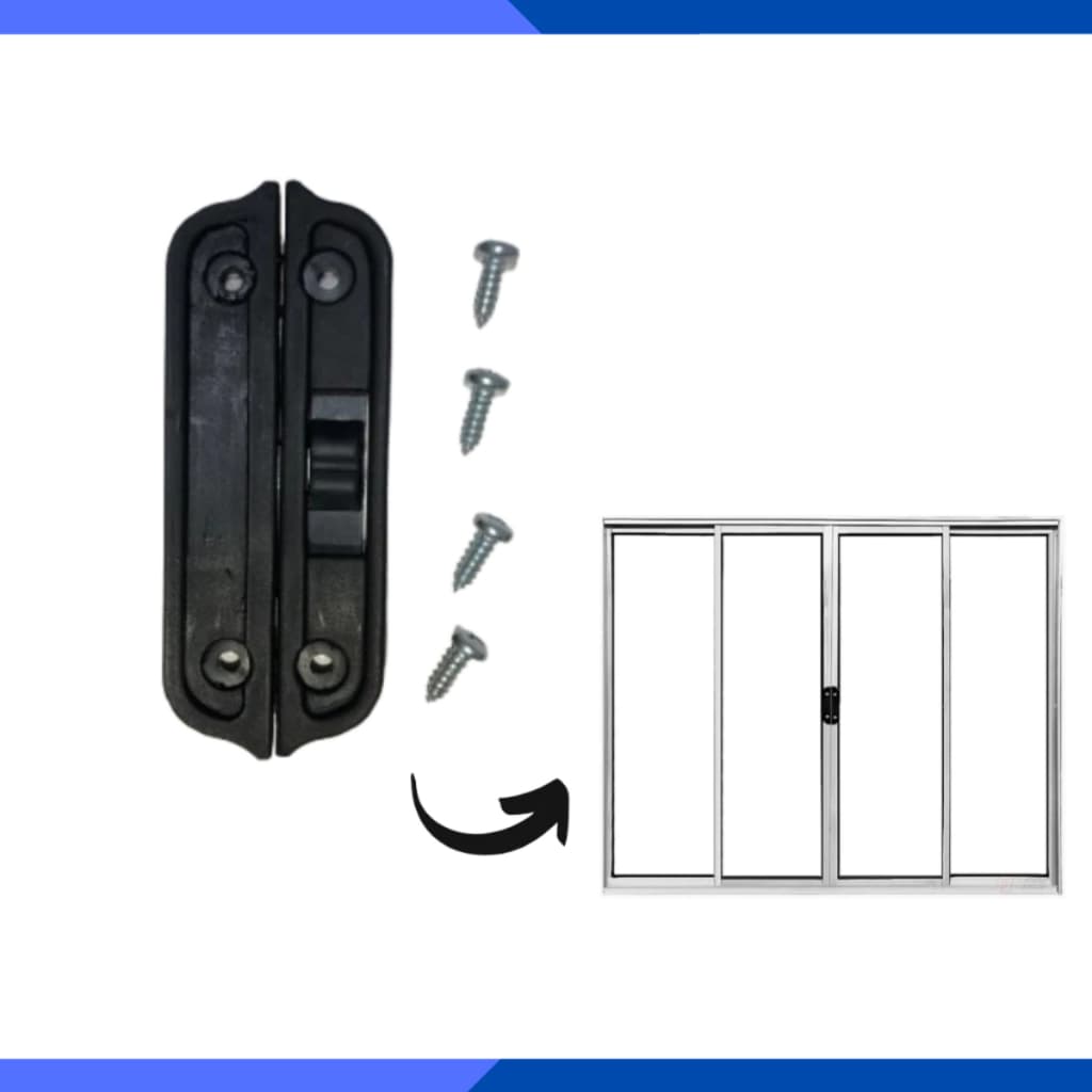 Trinco Trava Central Janela Vitro Alumínio Deposito L14 16 Sobrepor